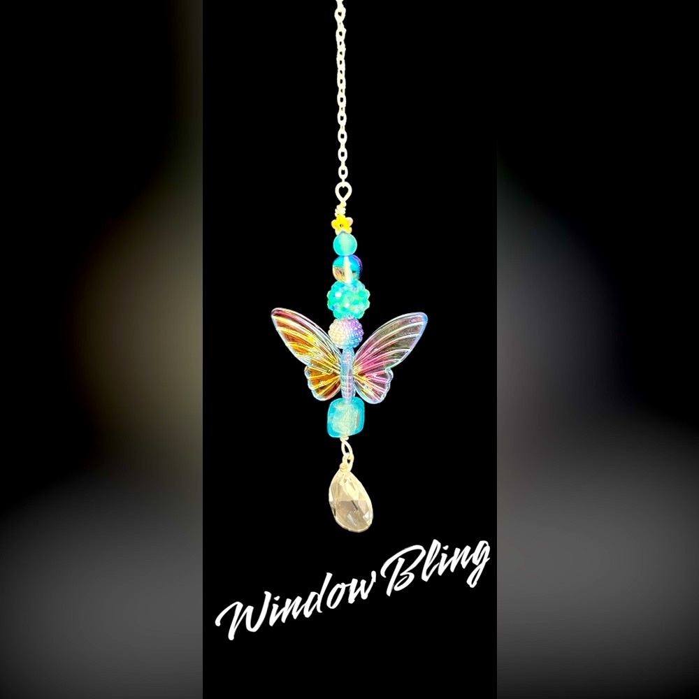 Window sun catcher-resin aurora butterfly